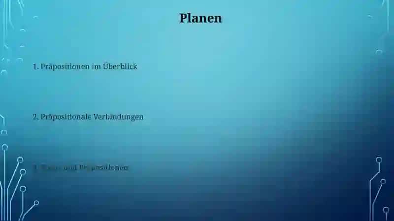 Die Verwendung von Präpasitionen im Deutschen 2