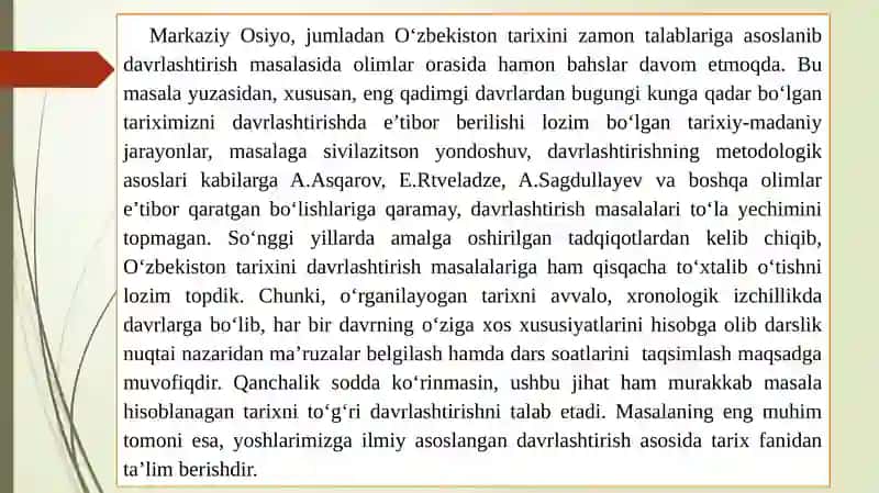 O‘zbek davlatchiligining shakllanishi va dastlabki taraqqiyot bosqichlari 2