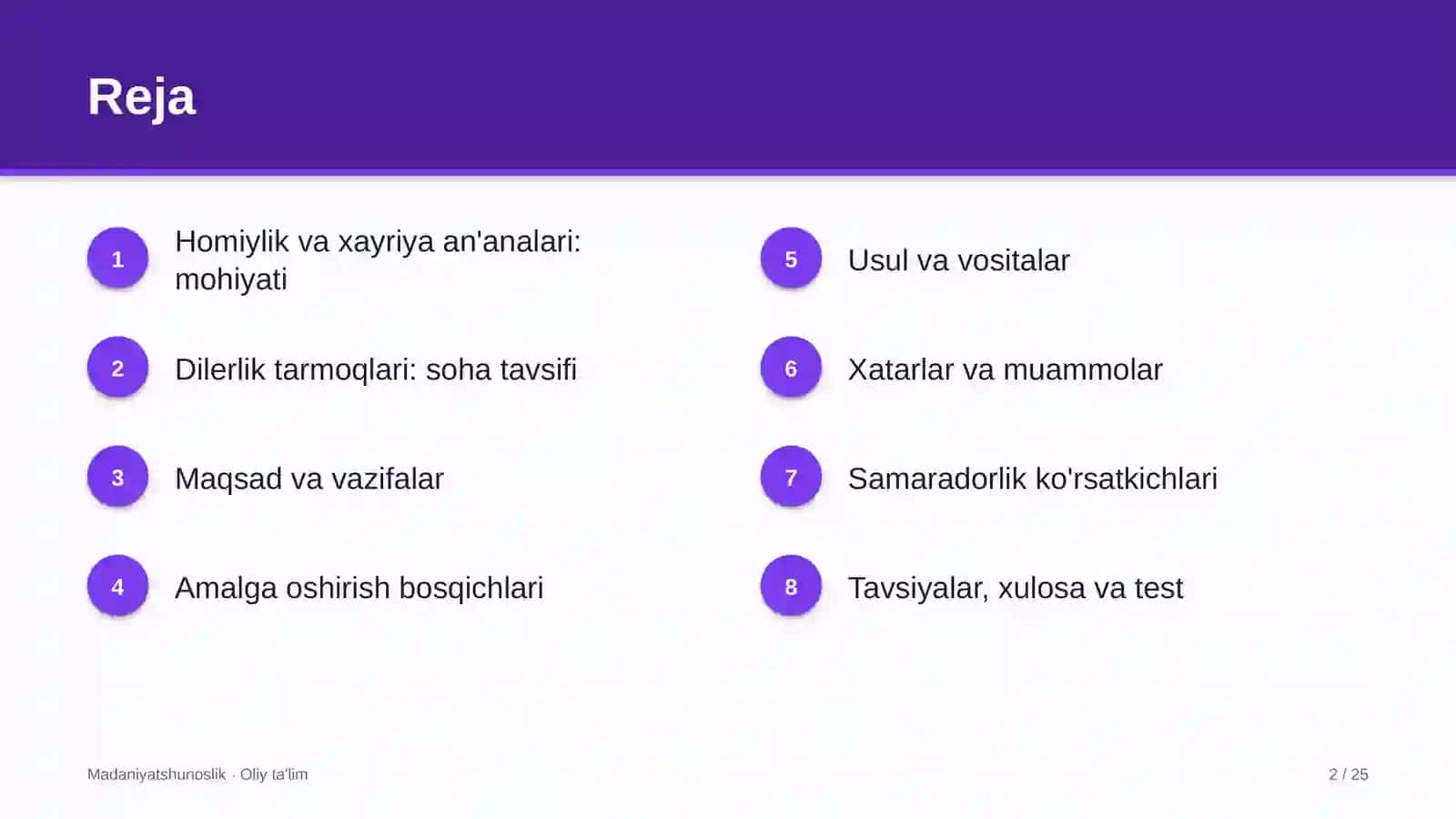 Homiylik va xayriya an'analari: mohiyati 2