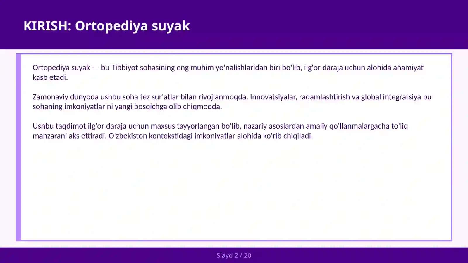 Ortopediya suyak 2