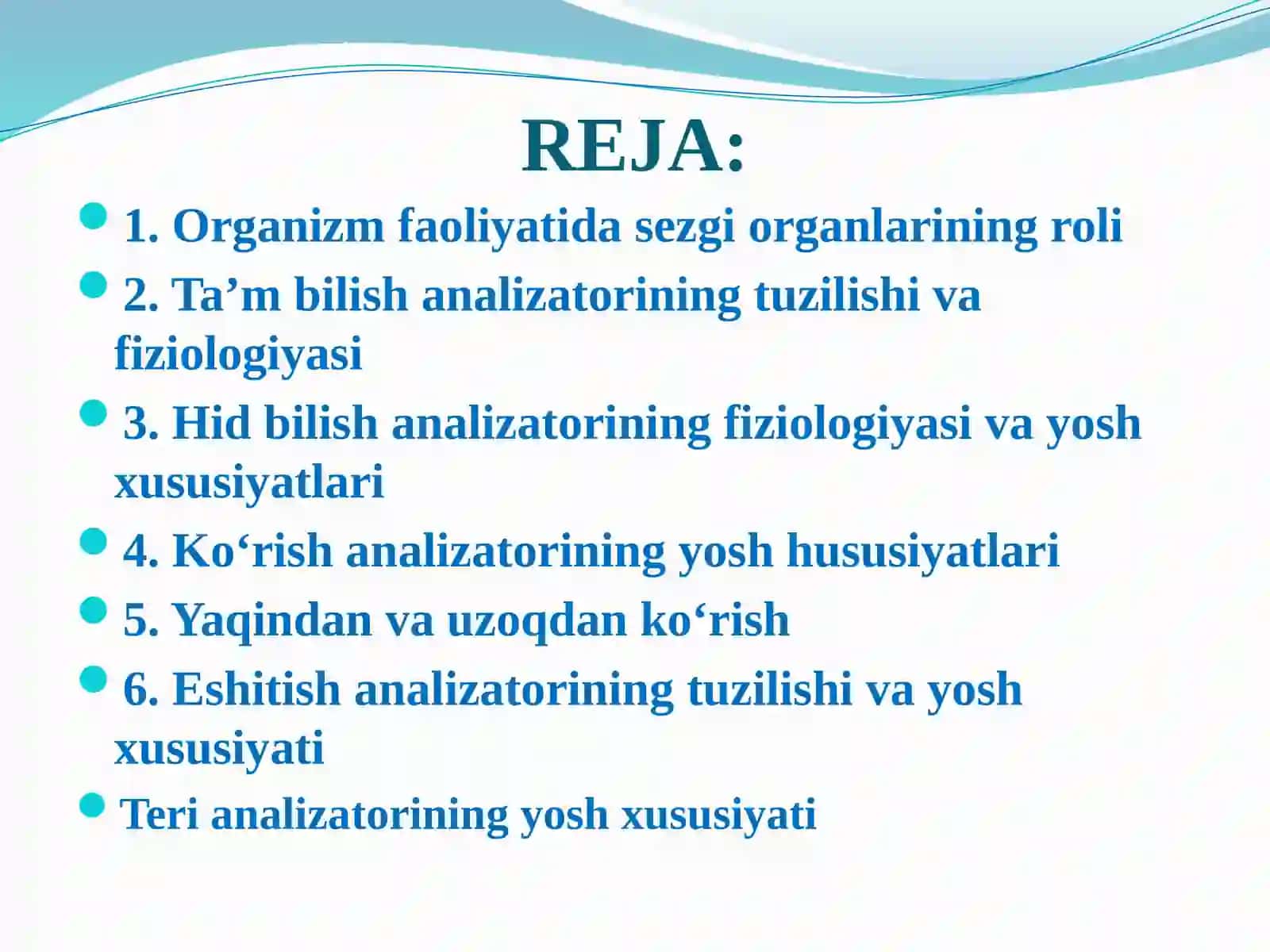 Yosh fiziologiyasi va gigiyenasi 2