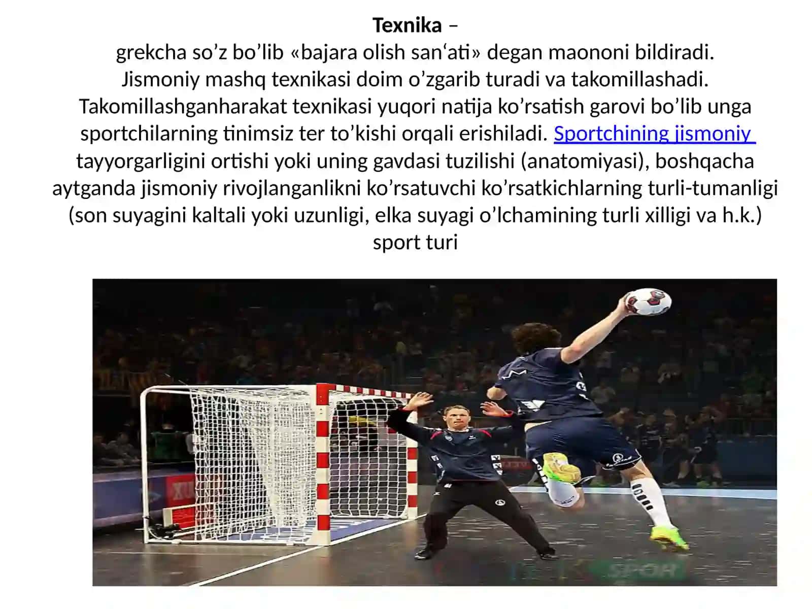 O'yin texnikasi.Sport texnikasing umumiy asoslari. Texnikaning tasniflanishi 2