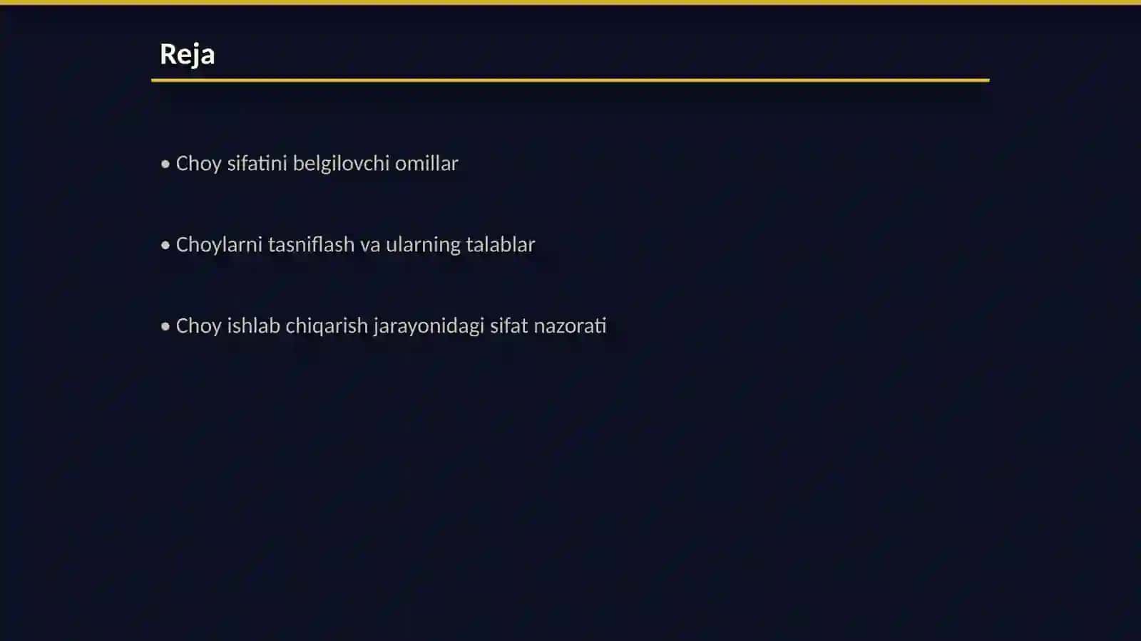 Choylarni sifatida talablar 2