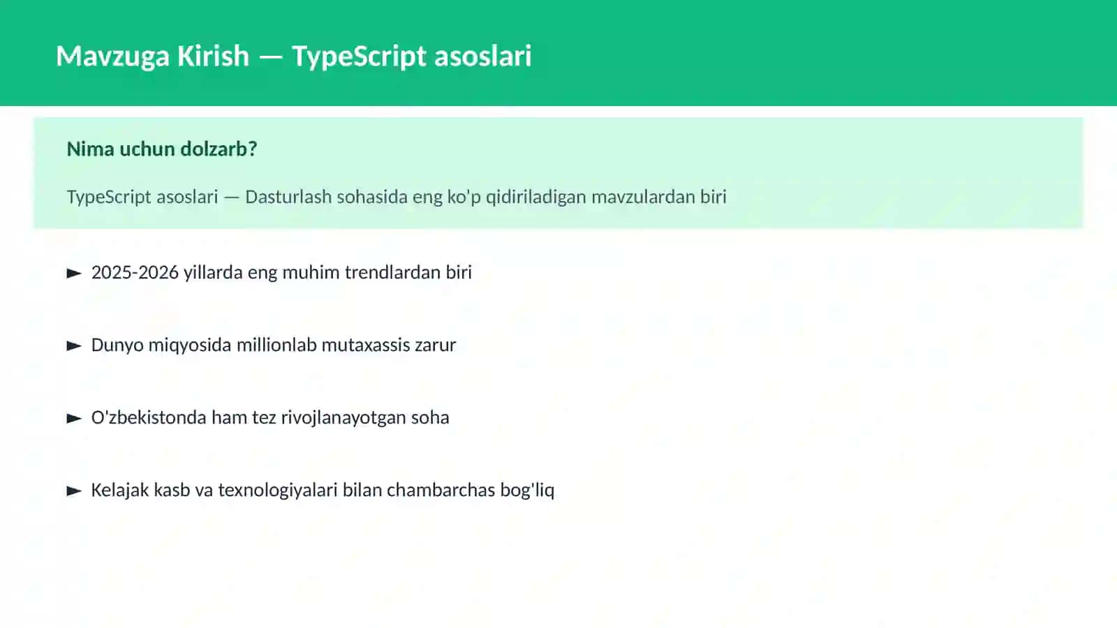 TypeScript asoslari 2