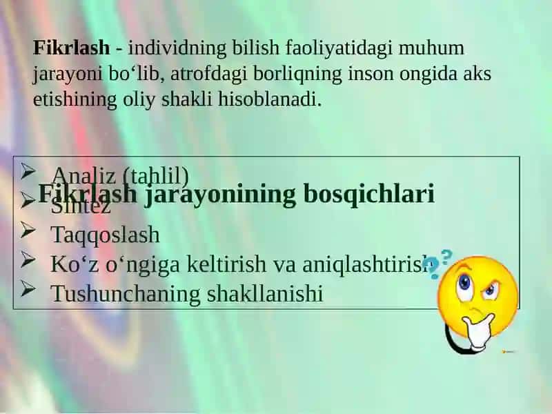 Fikrlash jarayoni 2