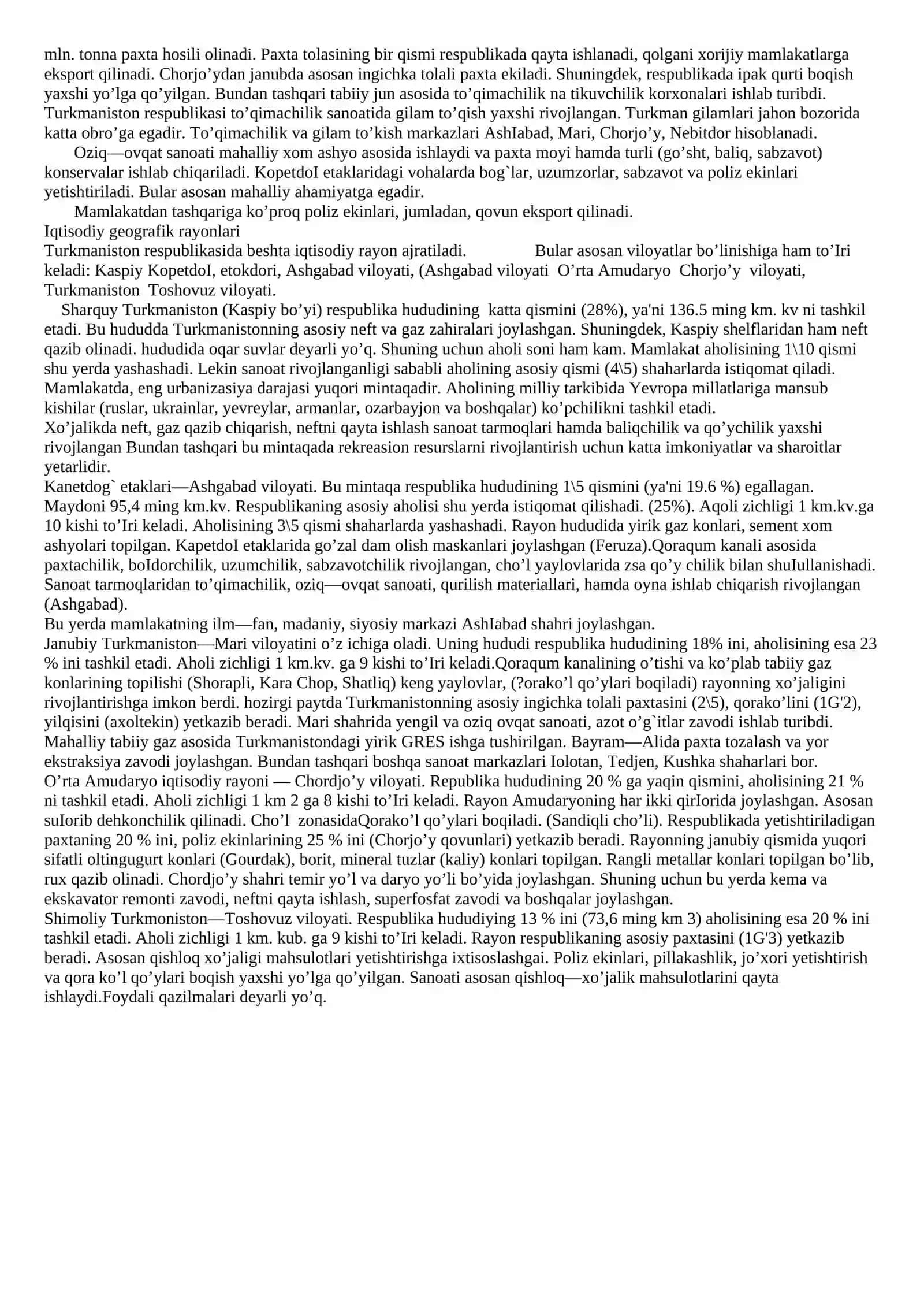 Turkmaniston Respublikasi 2