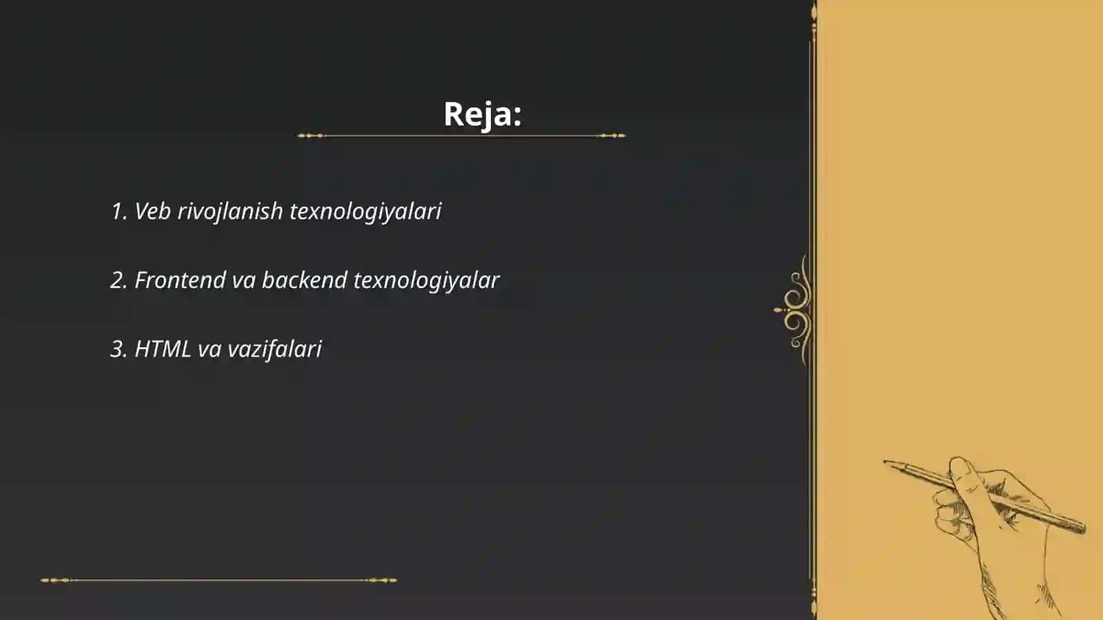 Web trxnalogiyalar va ularning vazifalari 2
