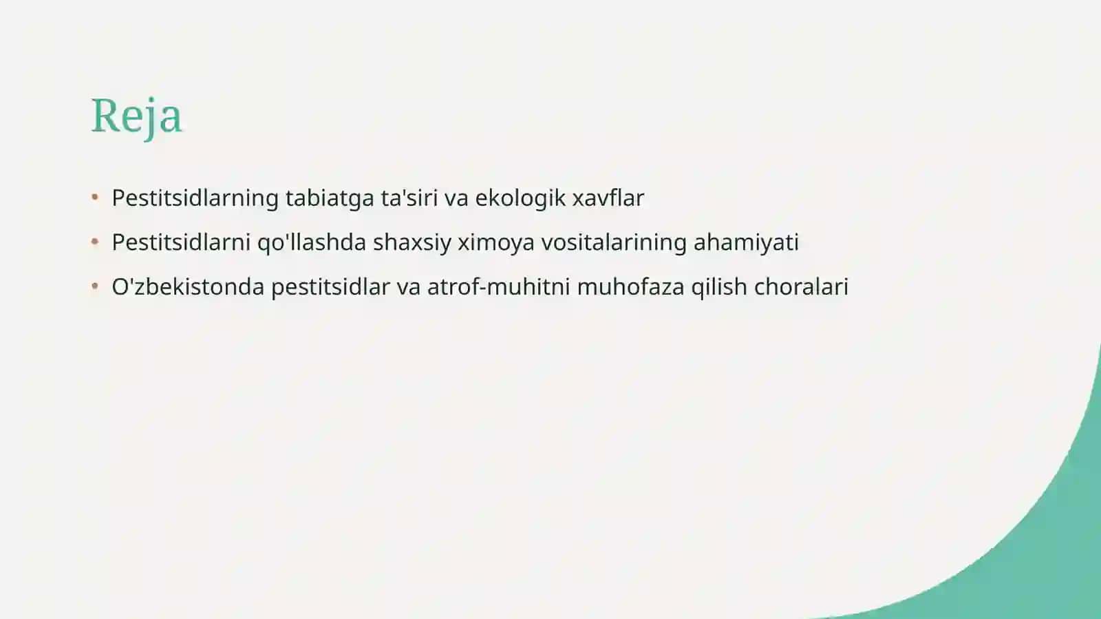Pestitsidlarning tabiatga ta'siri va ekologik xavflar 2