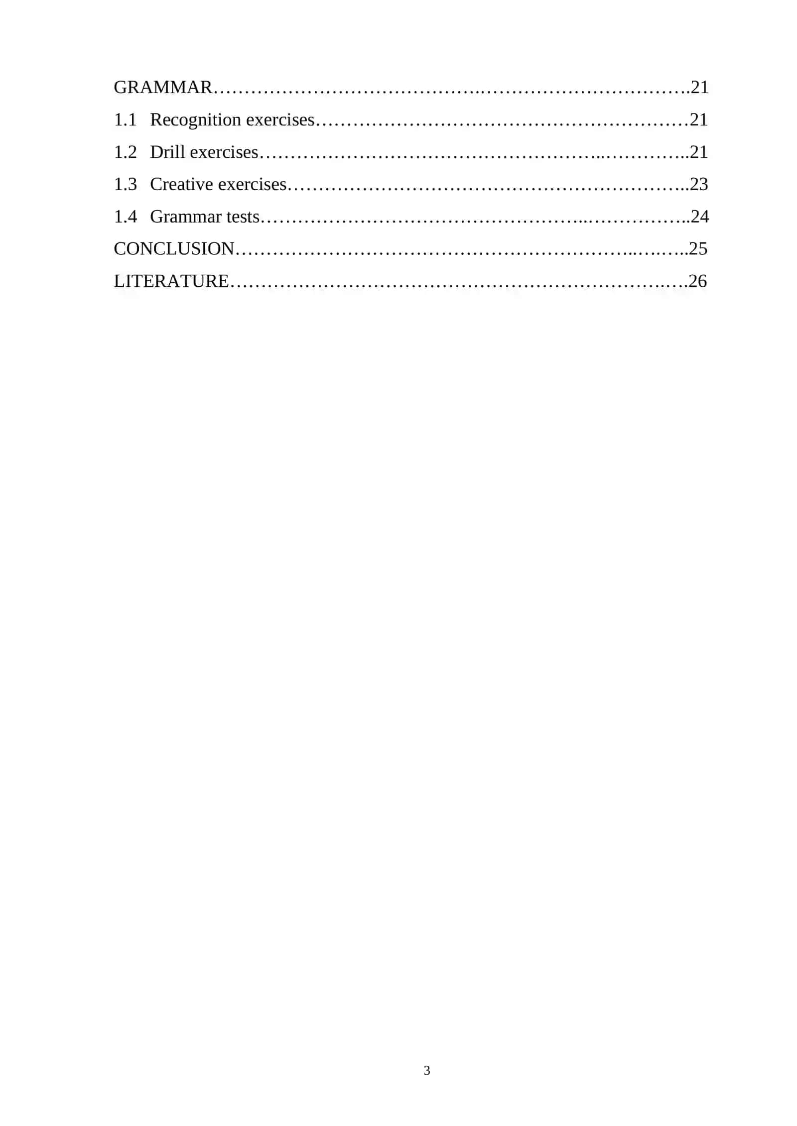 Selecting grammar materials 2