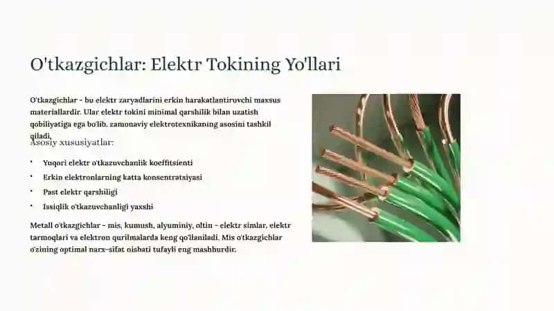 O'tkazgichlar va Dielektriklar 2