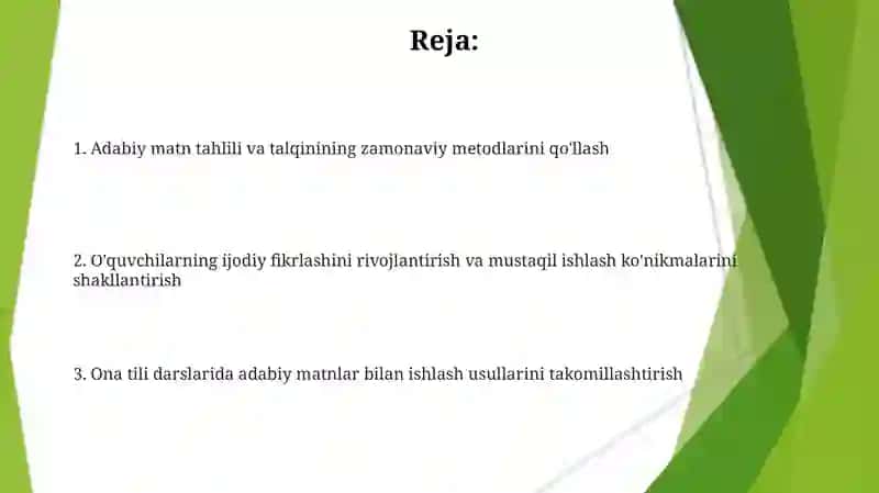 Ona tili darslarida badiiy matn ustida ishlash usullarini takomillashtirish 2
