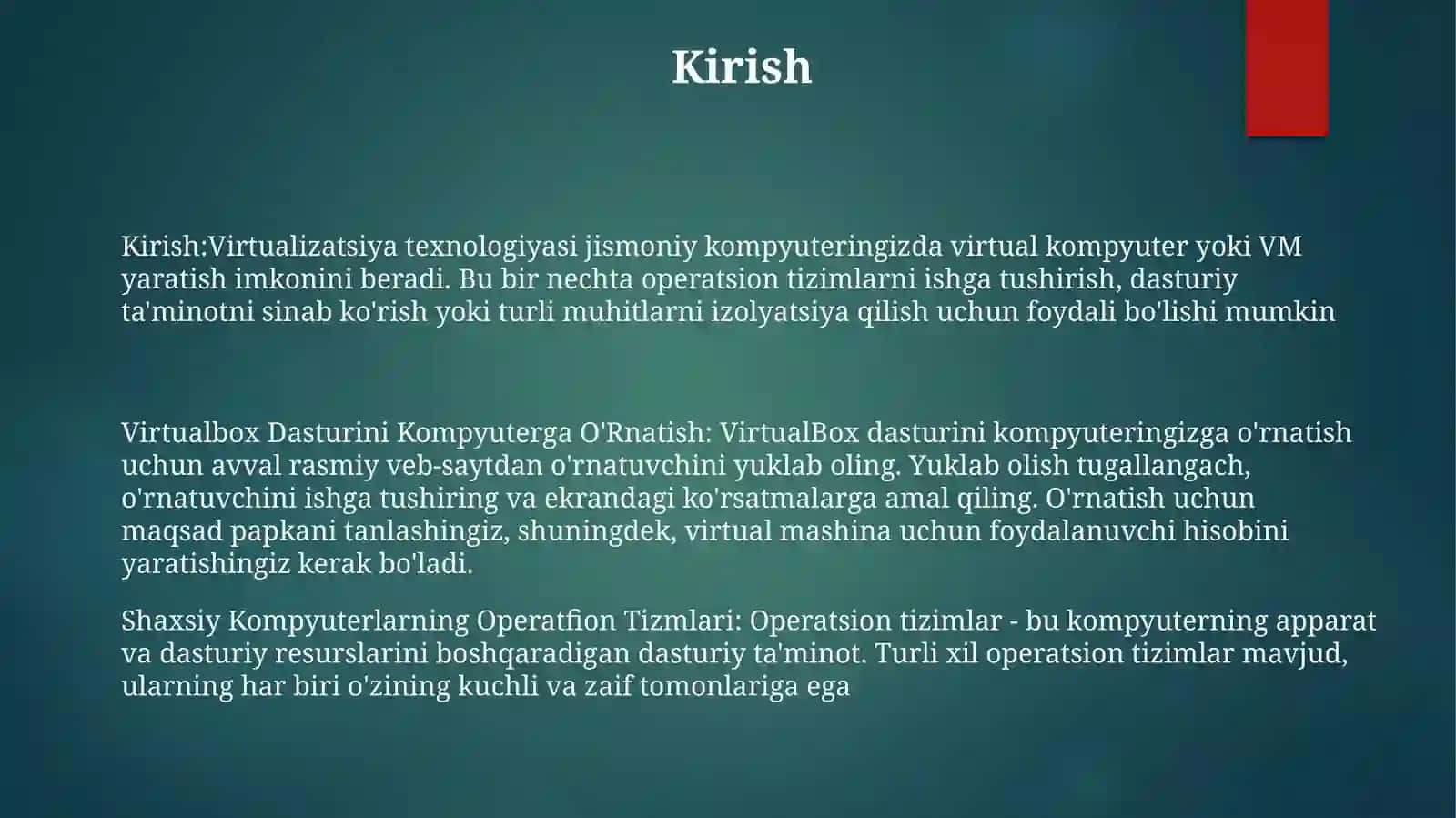 Virtualbox Dasturini Kompyuterga O'Rnatish 2
