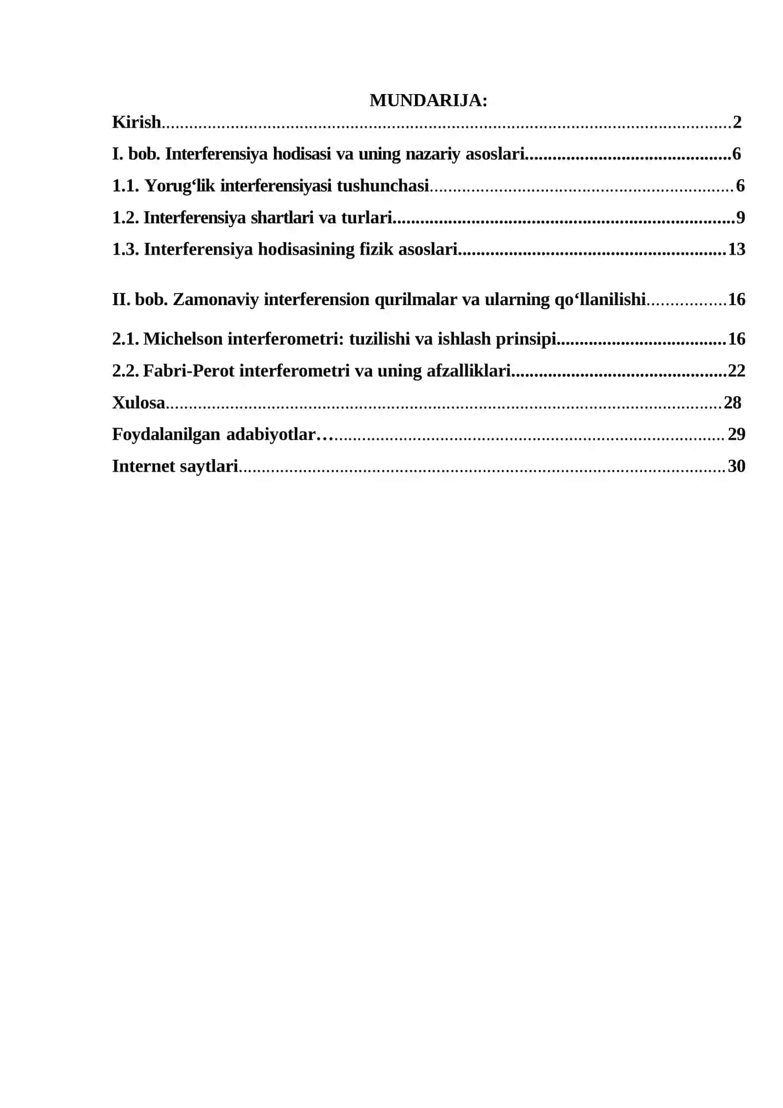 Zamonaviy interferension qurilmalar 2