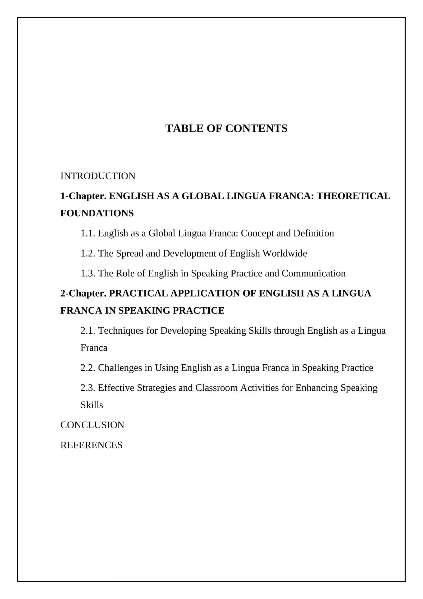 Exploring the role of English as a global lingua franca in speaking practice 2