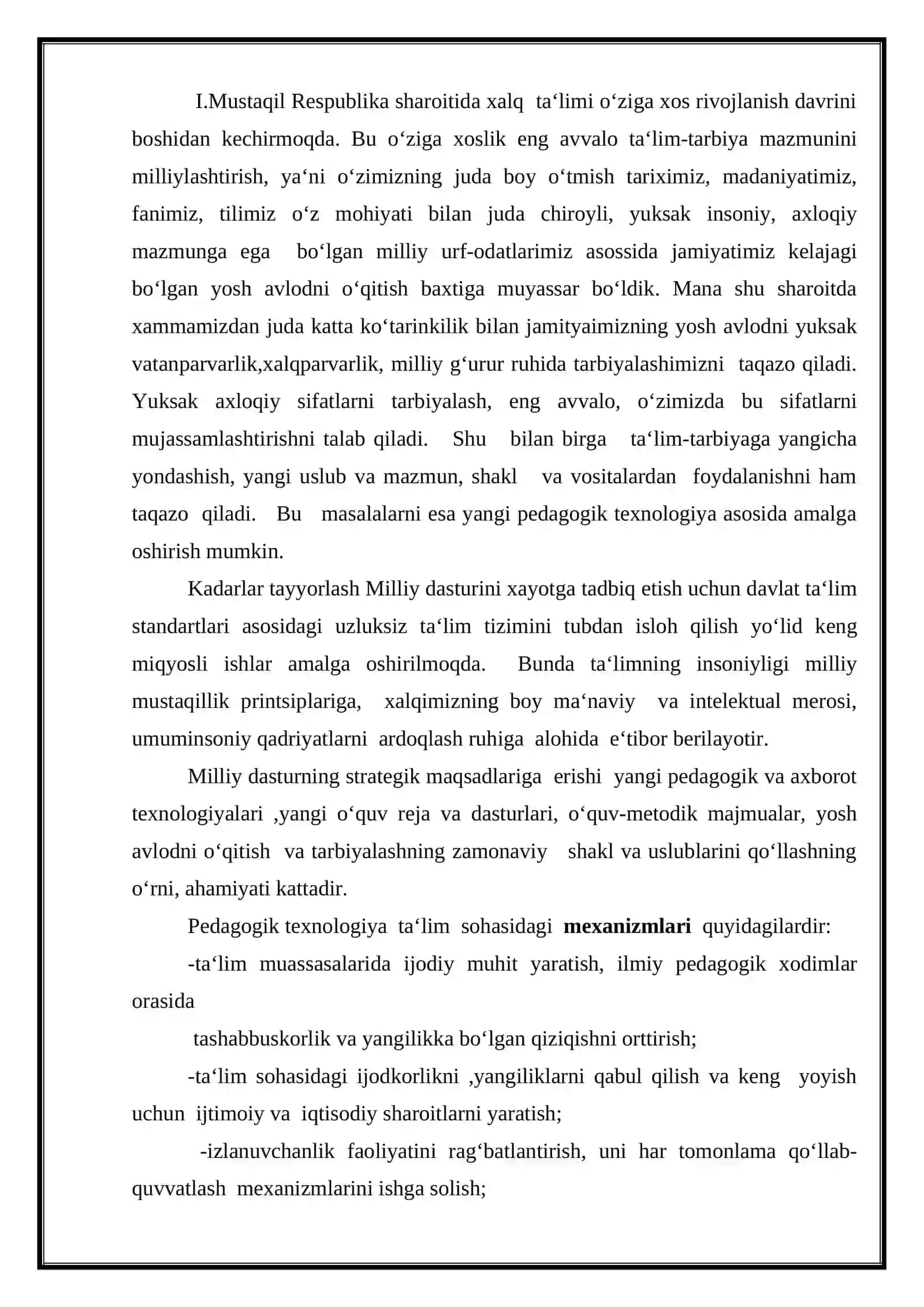 Ta’limning fanga yo’naltirilgan texnologiyasi. 2