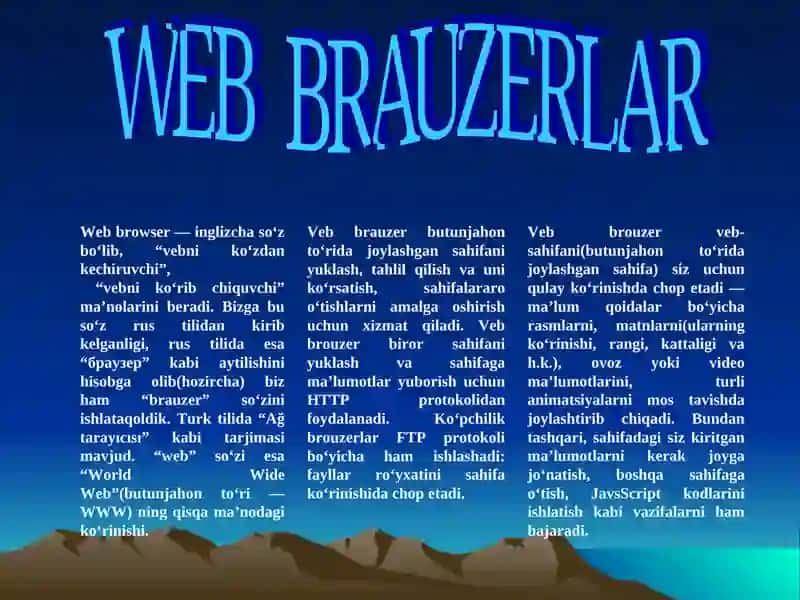 Web brauzerlar 2