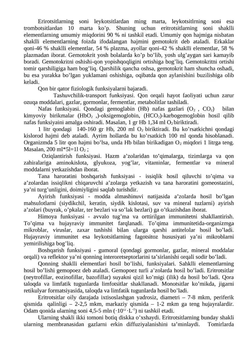 Umumiy fiziologiyadan ma'ruzalar 2