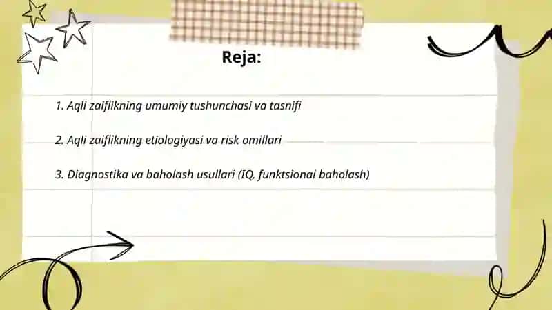 Aqli zaiflikning umumiy tushunchasi va tasnifi 2