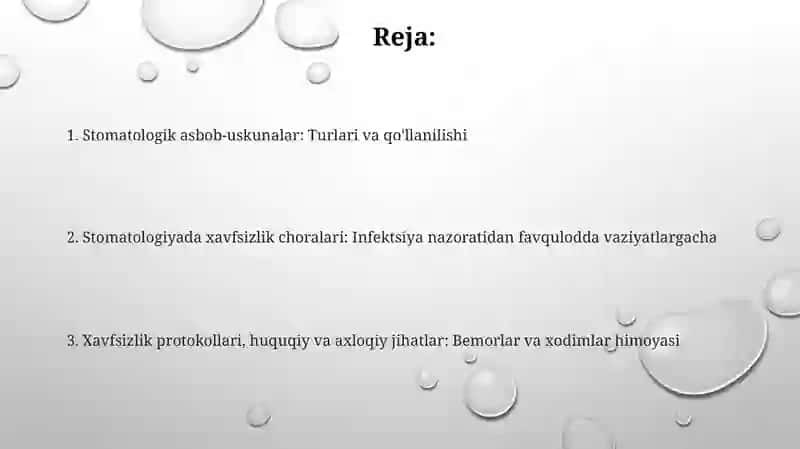 Stomatologik qurilmalar turlari. Stomatologiyada xavfsizlik choralari 2