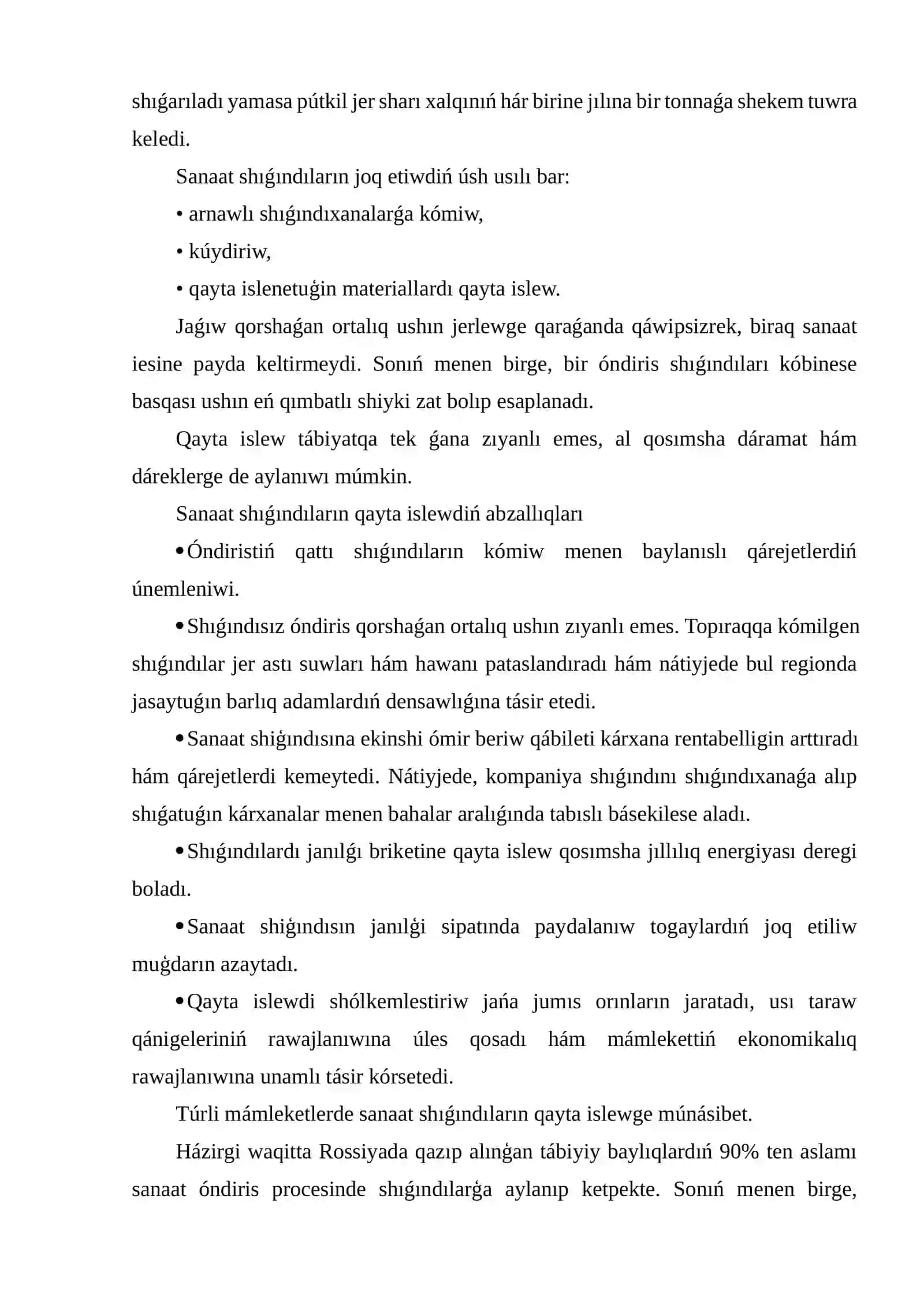 Óndirislik hám turmıslıq shıǵındıları 2