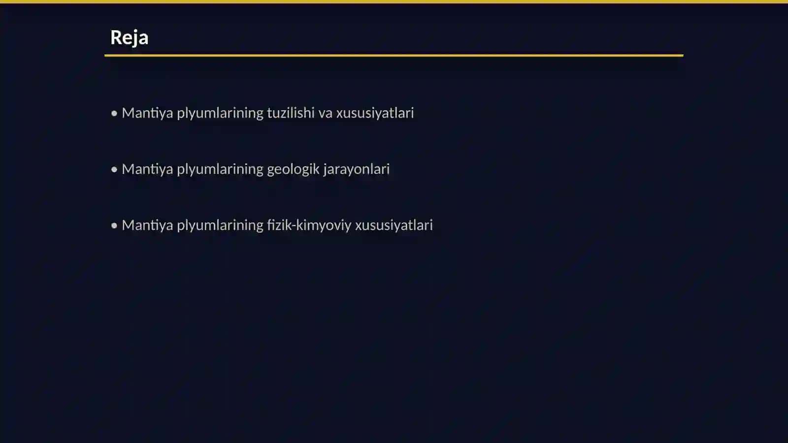 Mantiya plyumlarining geologik ко’rinishlari 2