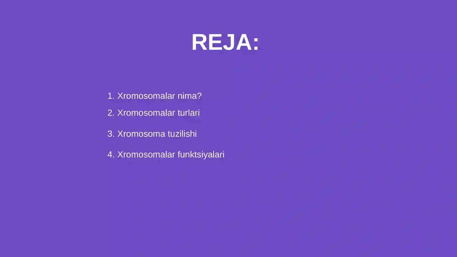 Xromosomalar va uning tiplari 2