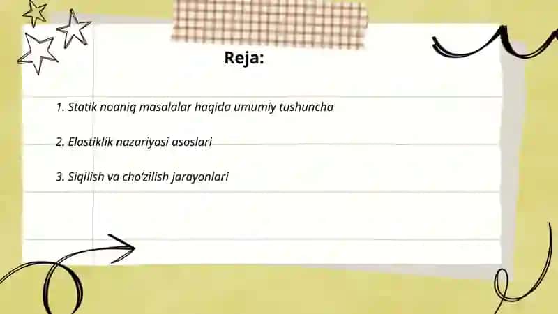 Choʻzilishi va siqilishda statik noaniq masalalar 2