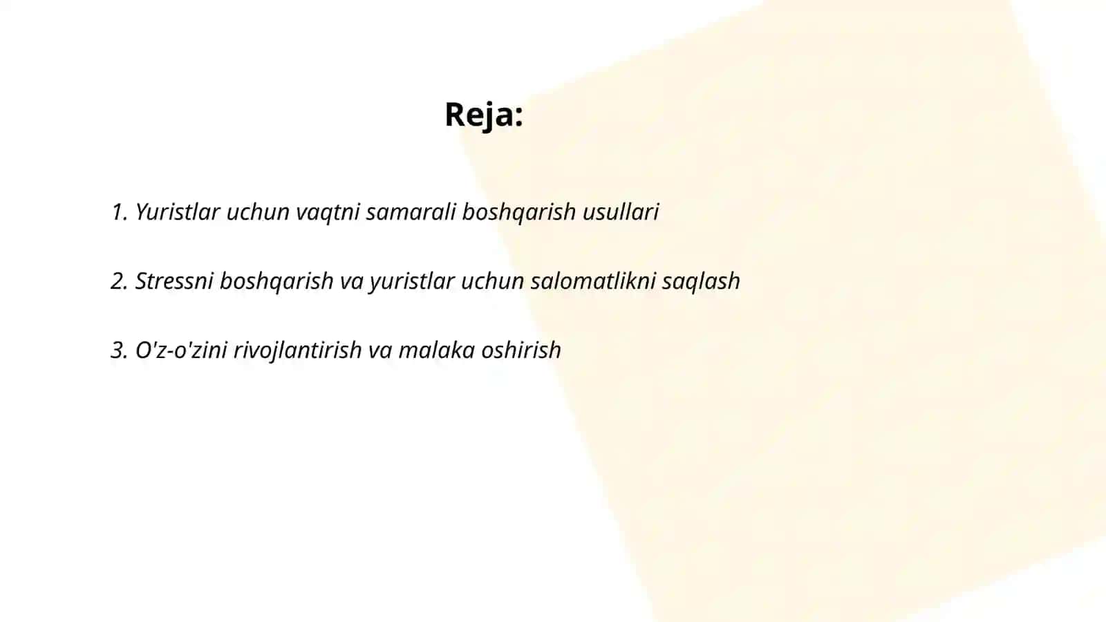 Yuristlarning shaxsiy rivojlanishi 2