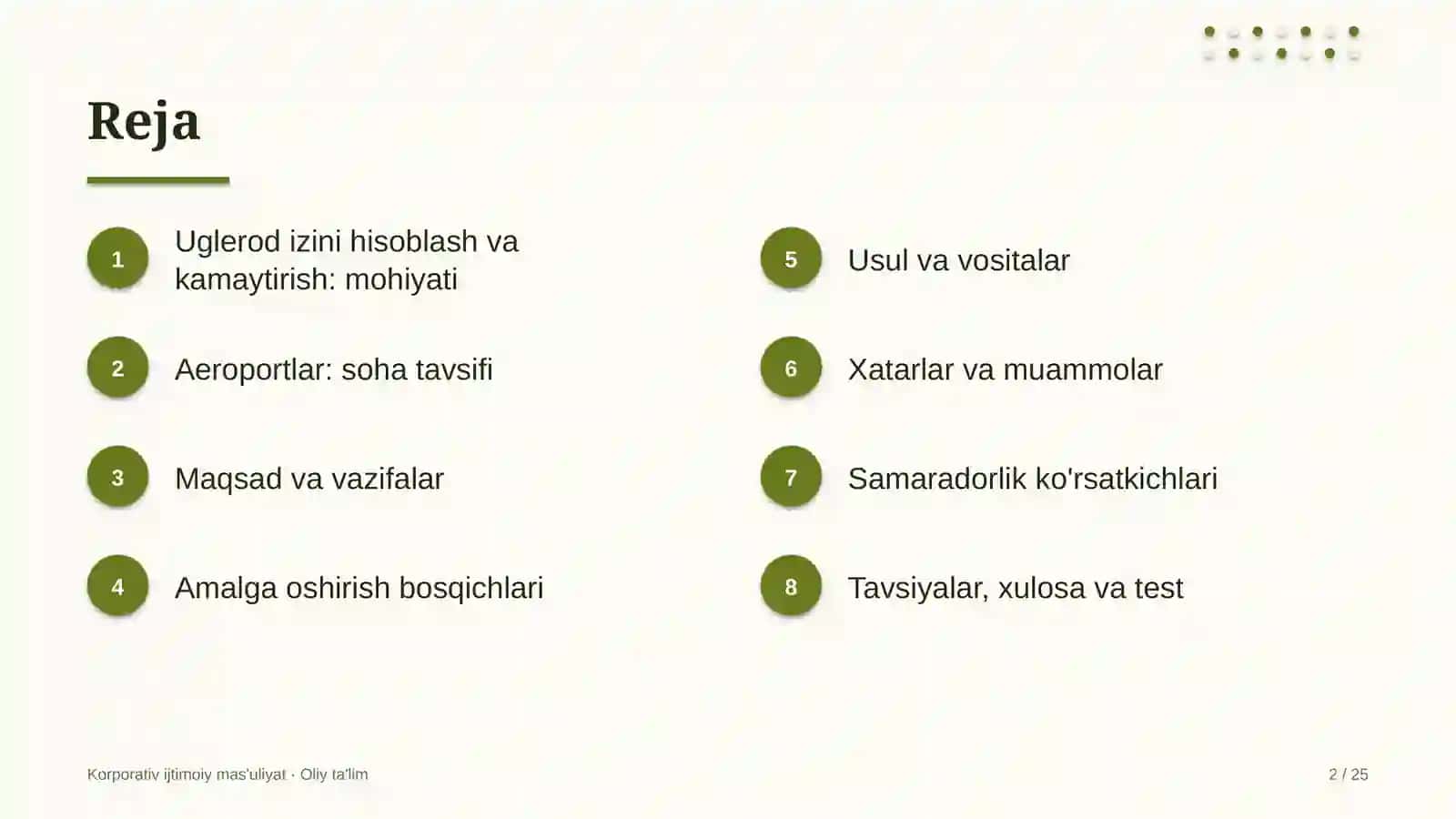 Aeroportlarda uglerod izini hisoblash va kamaytirish 2