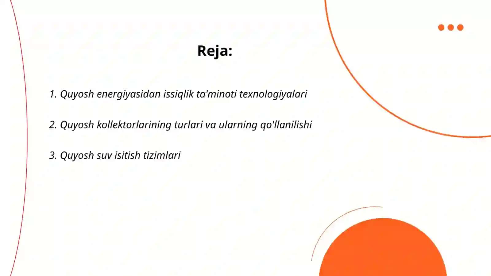 Quyosh energiyasidan issiqlik taʼminotida foydalanish 2