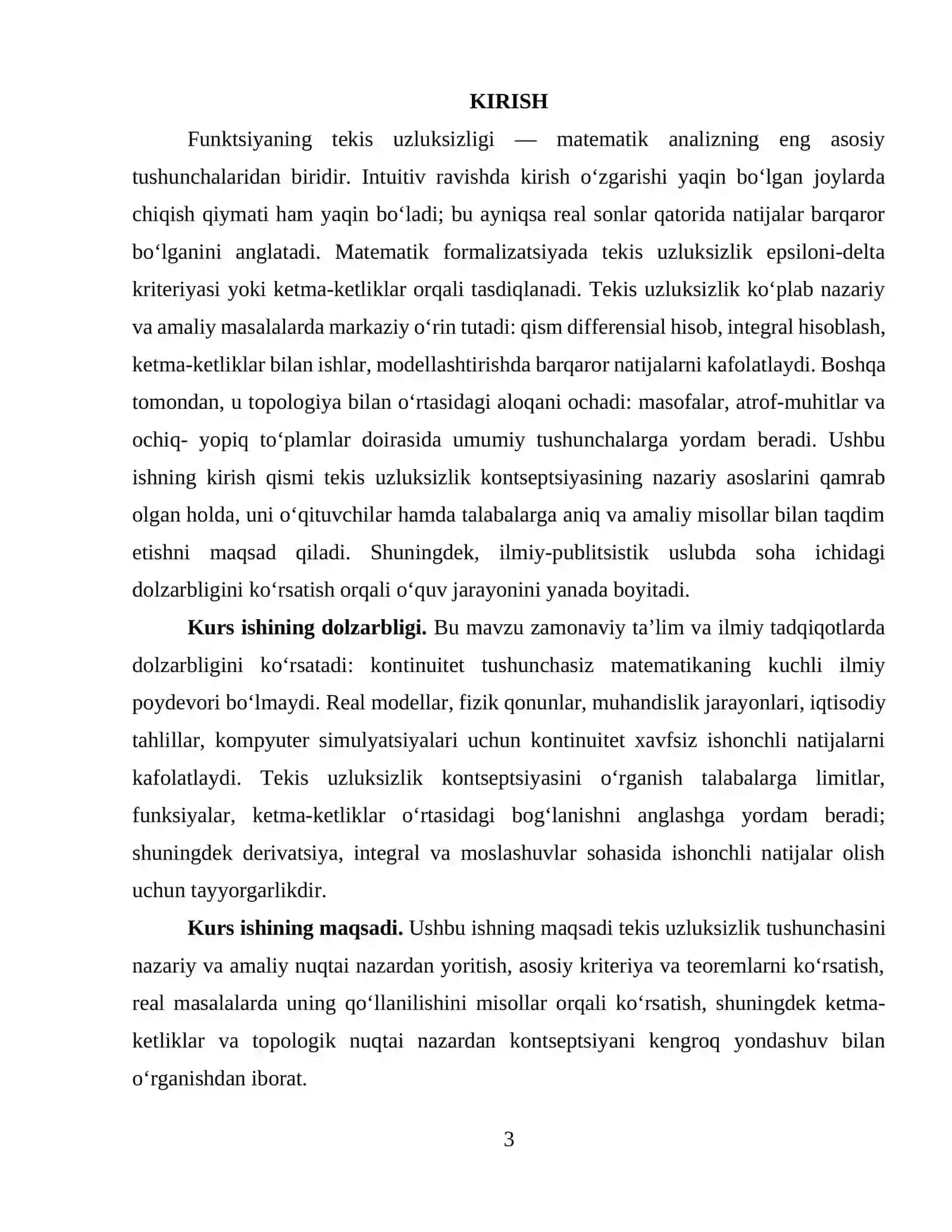 FUNKTSIYANING TEKIS UZLUKSIZLIGI 2
