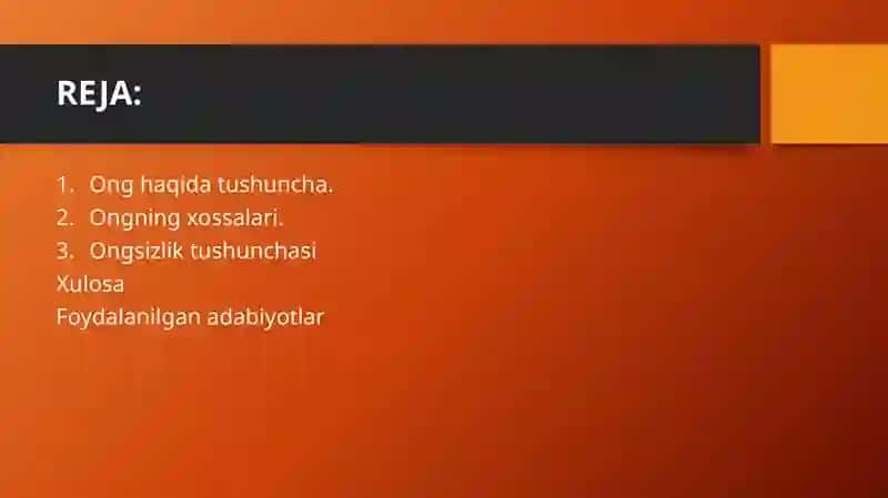 Ong taraqqiyoti va ongsizlik 2