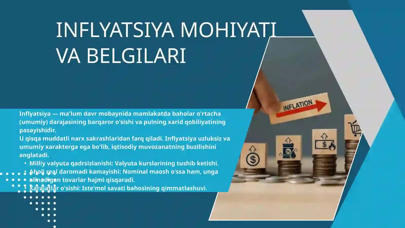Inflyatsiya va aksilinflyatsiya siyosati. Yalpi talab - yalpi taklif modeli (AD-AS). Iste'mol, jamg'arish va investitsiya funksiyalari1 2