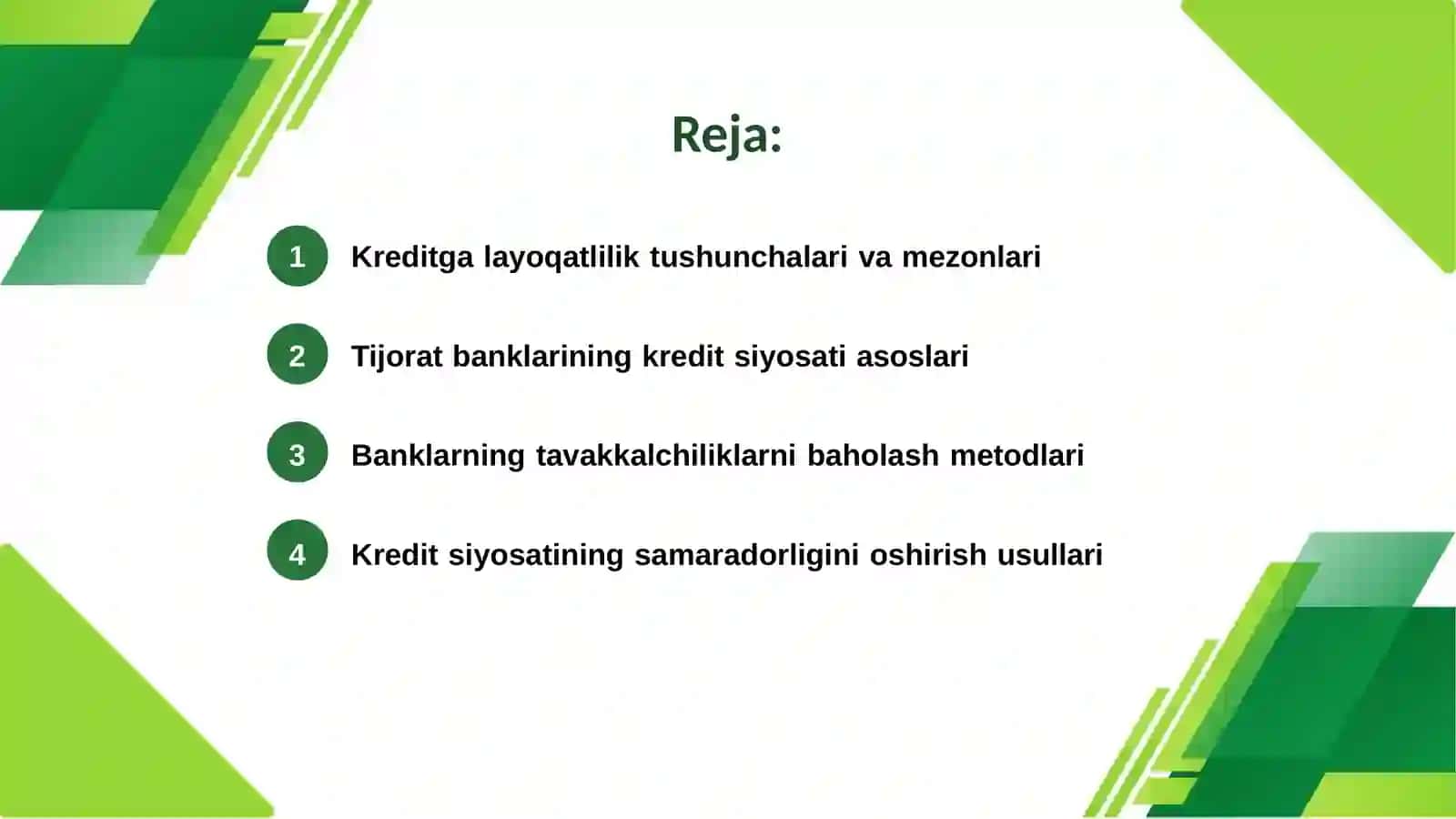 Kreditgalayoqatliliknibaholashda tijorat banklarining kreditsiyosatining o'ziga xos jihatlari 2
