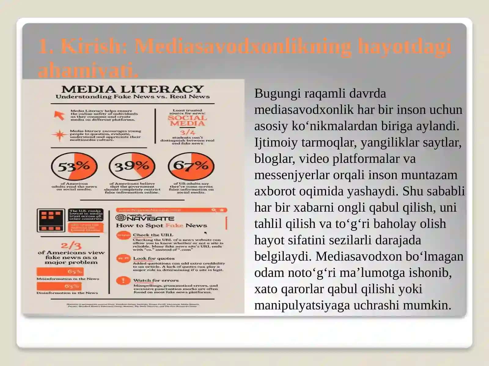 Davrda mediasavodxonalik hayotdagi ahamiyati 2