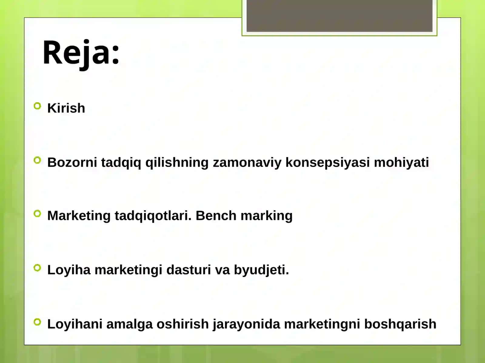 Investitsiya Loyihalari Marketingi 2