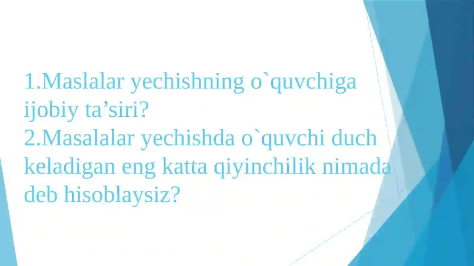 Arifmetik masalalar yechishga o‘rgatish metodikasi 2