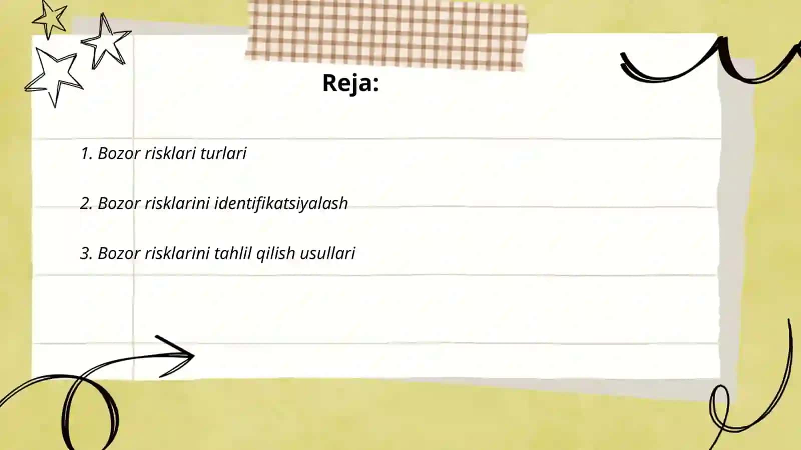 Bozor risklarini baholash usullari va yoʻllari 2
