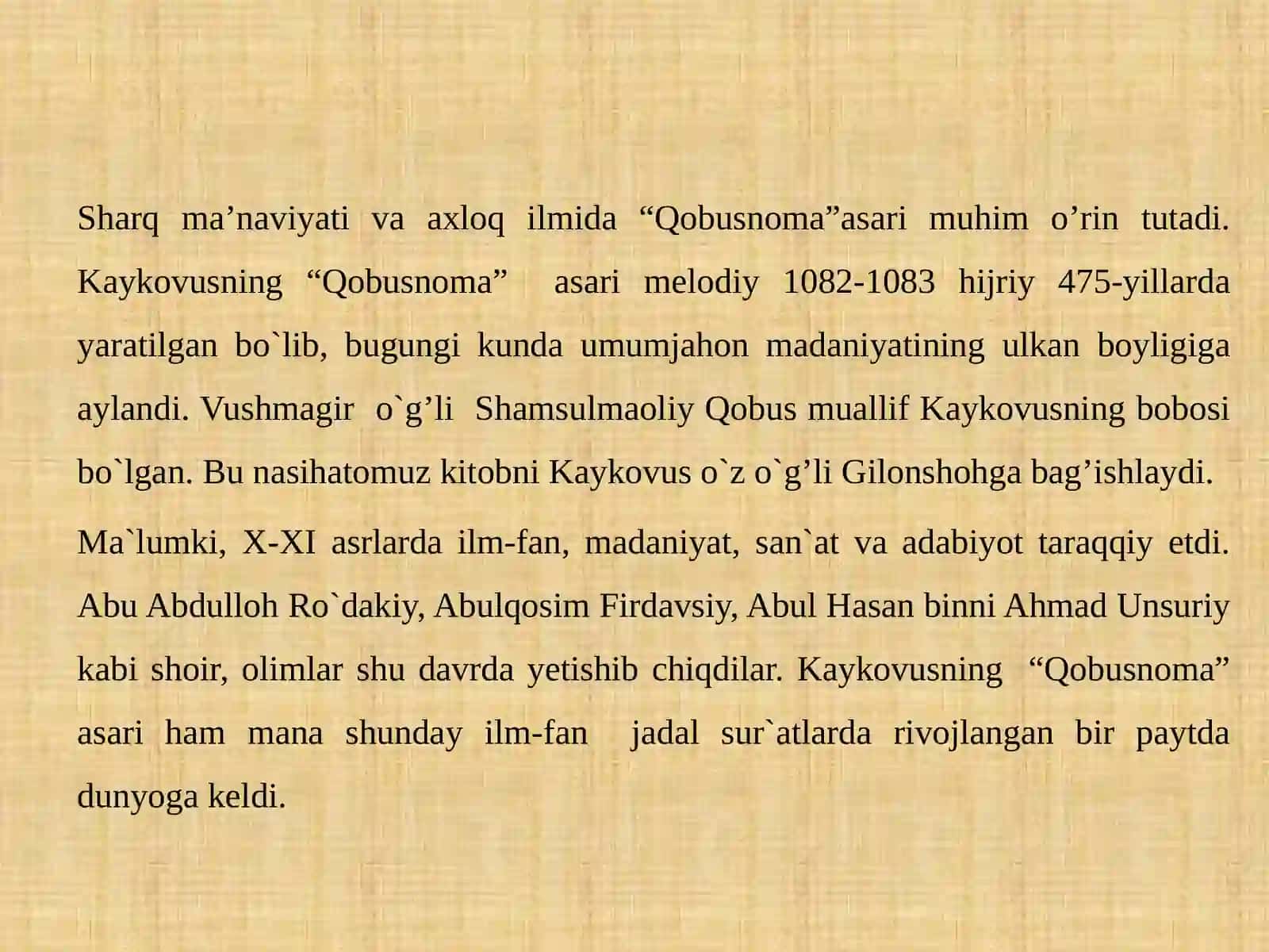 Qobusnoma 2
