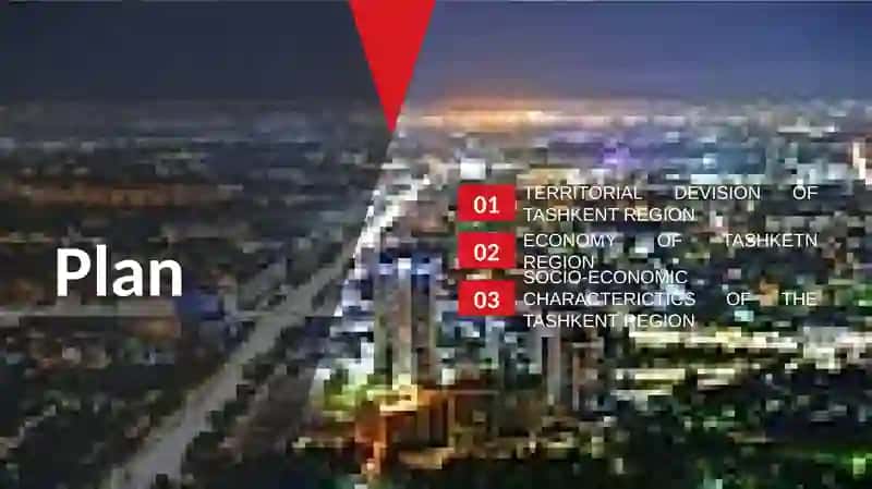 Administrative-territorial structure and features of socio-economy development of Tashkent region 2