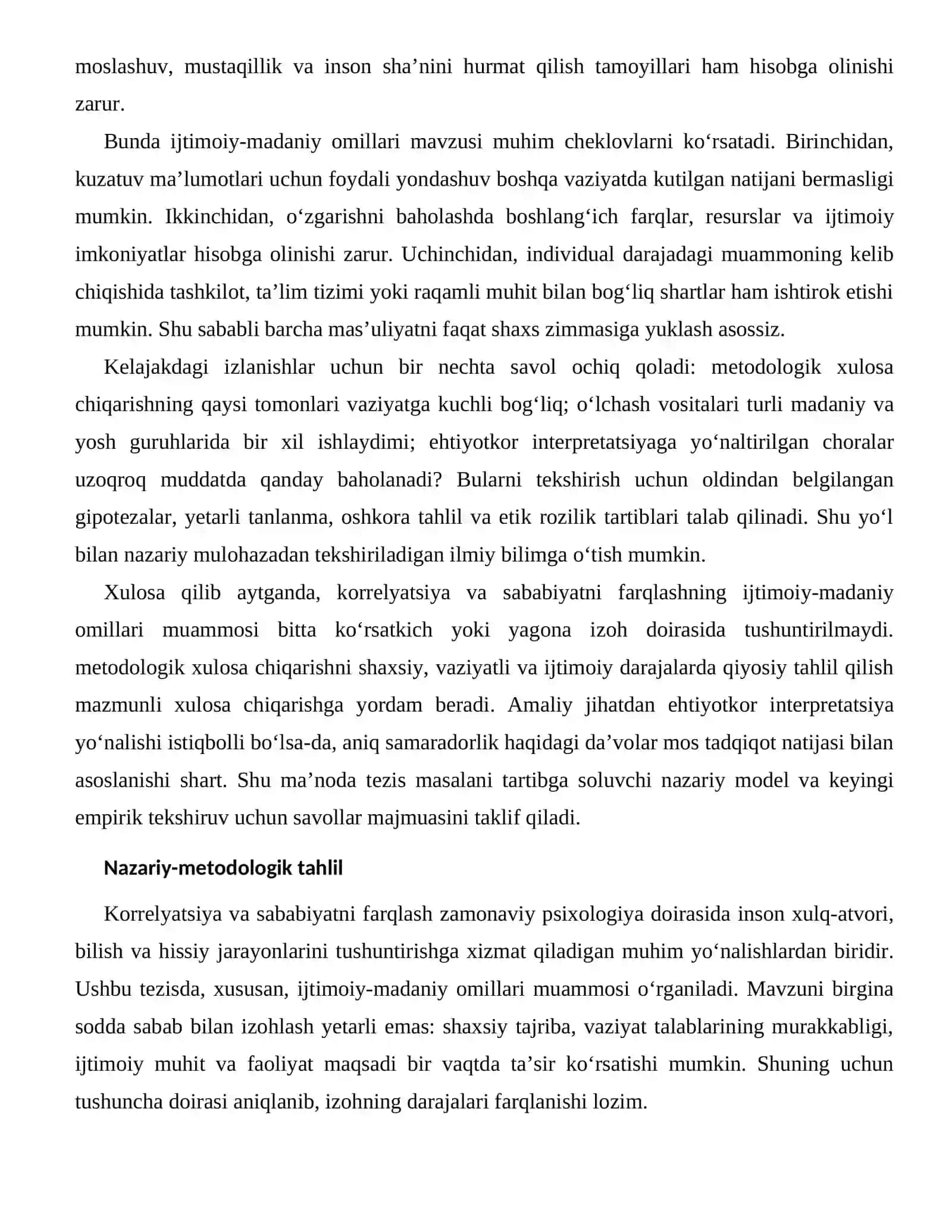 KORRELYATSIYA VA SABABIYATNI FARQLASHNING IJTIMOIY-MADANIY OMILLARI 2