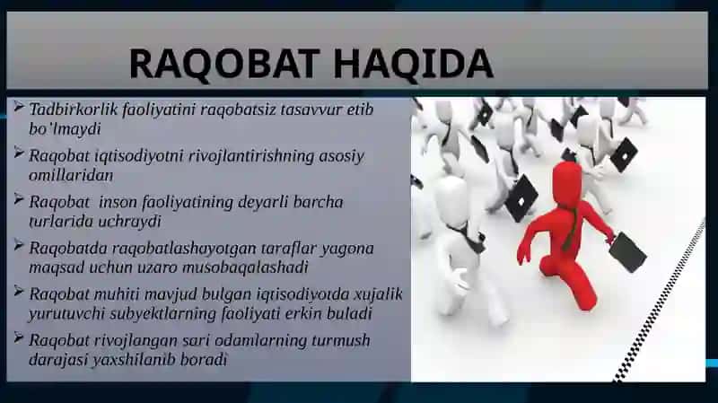 Raqobatning huquqiy tartibga solinishi 2