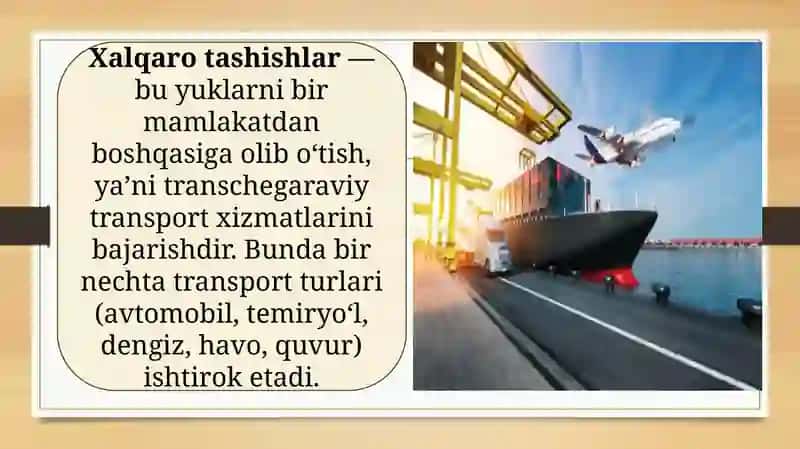 Xalqaro tashishlar 2