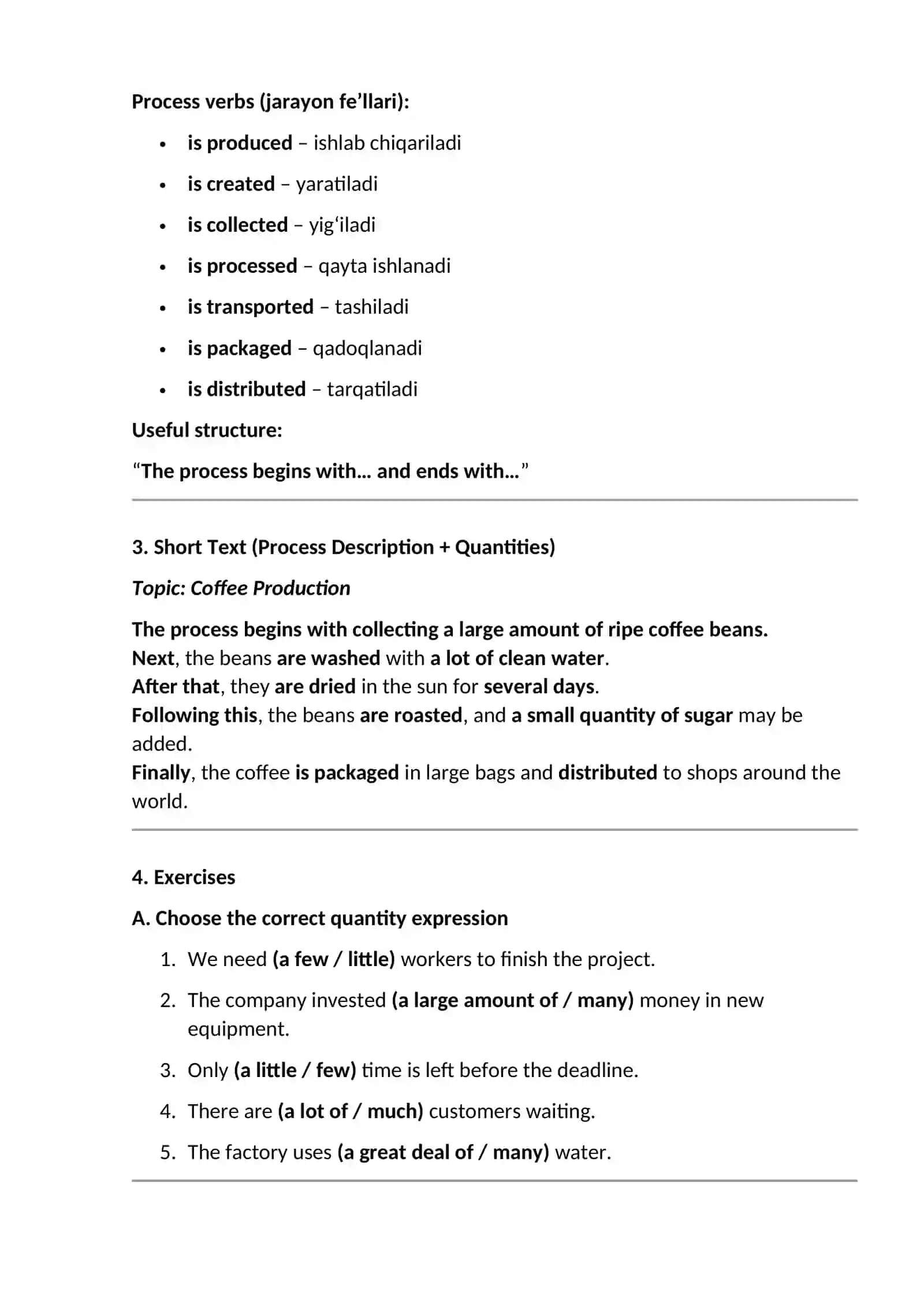 Explanation: Quantities (Amount Expressions) 2