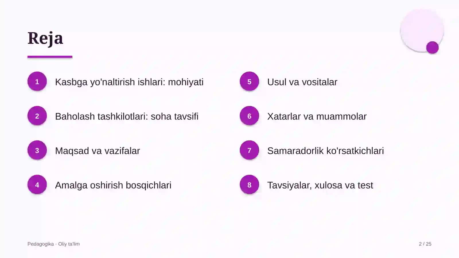 Baholash tashkilotlarida kasbga yo'naltirish ishlari 2