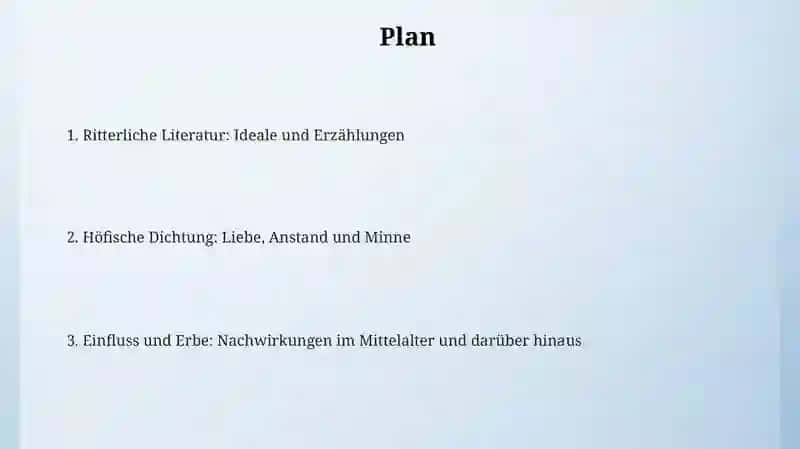 Ritterliteratur und höfische Dichtung des Mittelalters 2