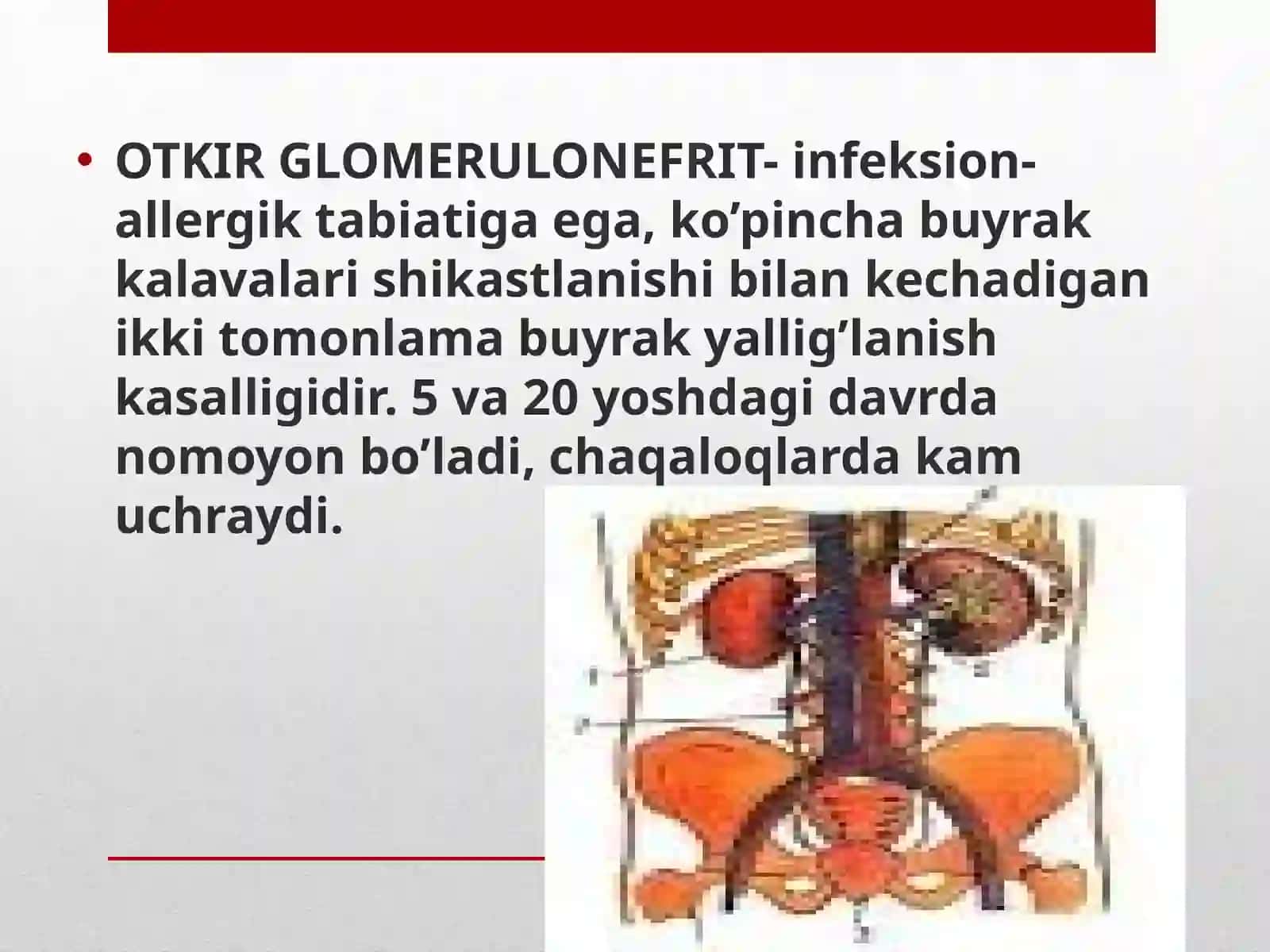 O’tkir va surun kaliglomerulonefrit 2
