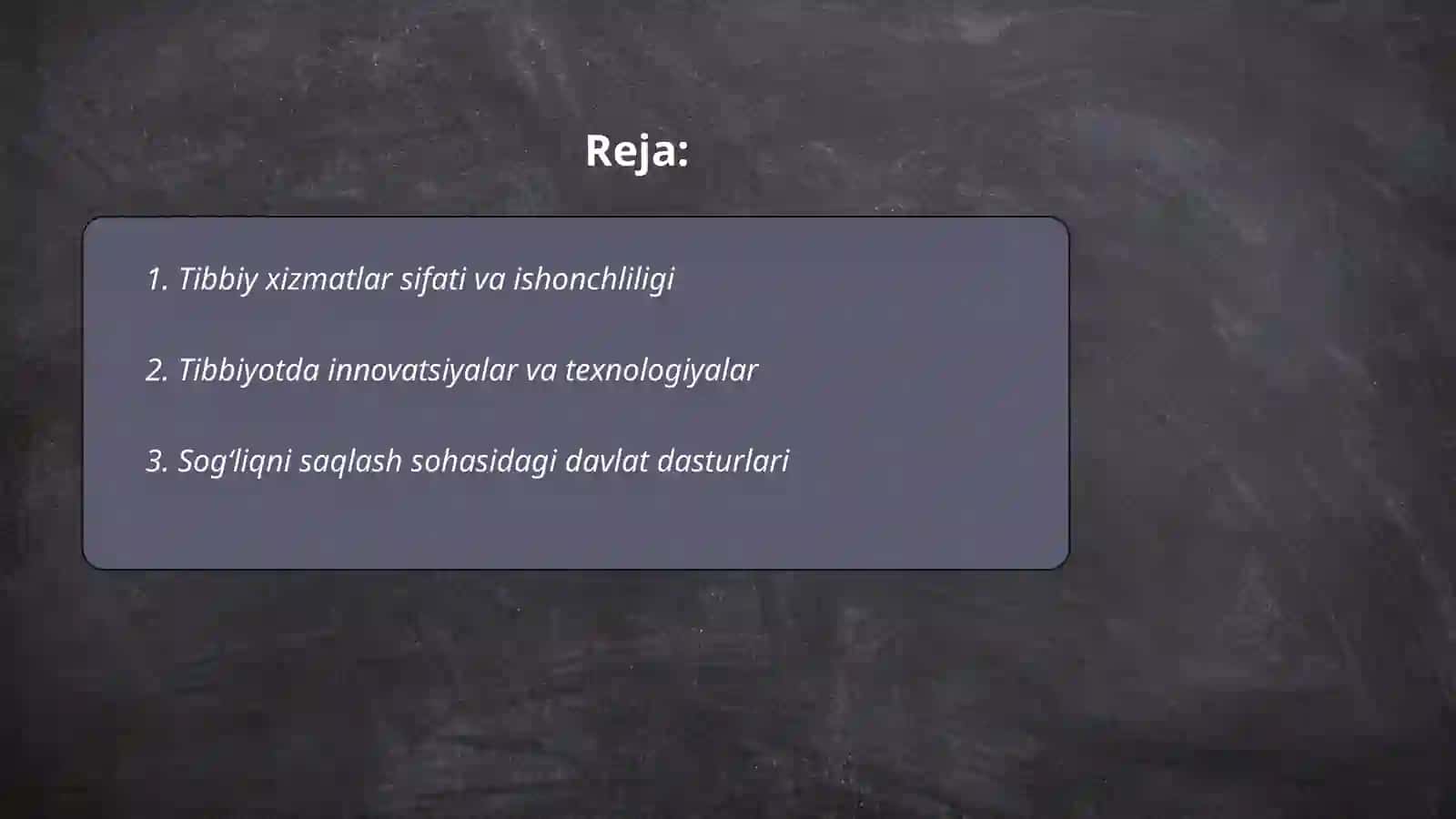 Tibbiy Xizmat Ko‘rsatishning Rivojlanishi va Iqtisodiyoti 2