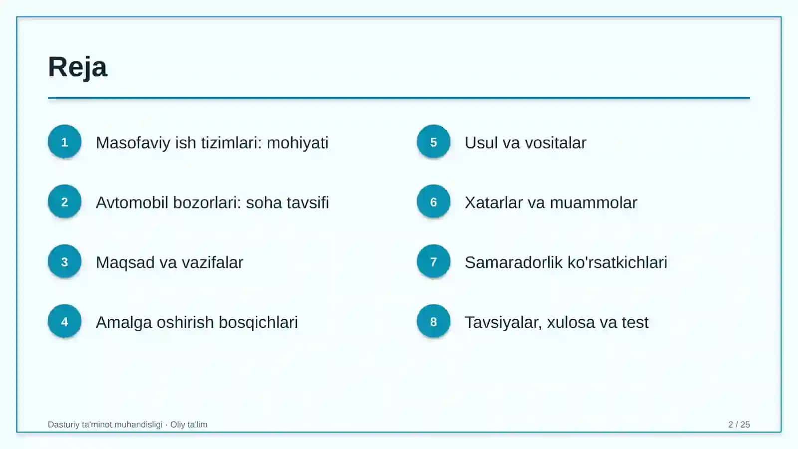 Avtomobil bozorlarida masofaviy ish tizimlarini joriy etish 2