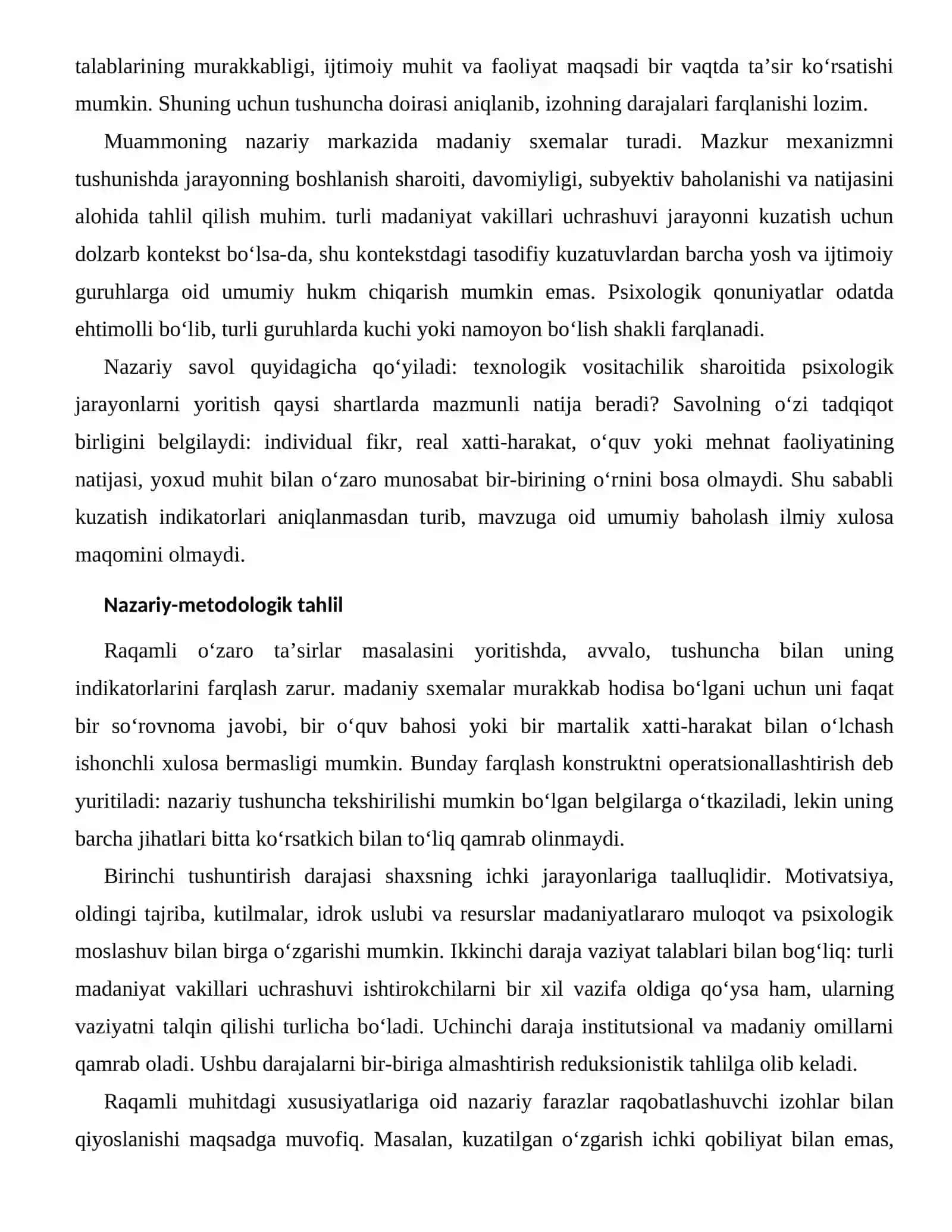 MADANIYATLARARO MULOQOT VA PSIXOLOGIK MOSLASHUVNING RAQAMLI MUHITDAGI XUSUSIYATLARI 2